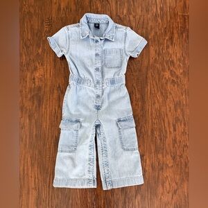 GAP Kids Light Blue Utility Denim Jumpsuit: 2T Girls